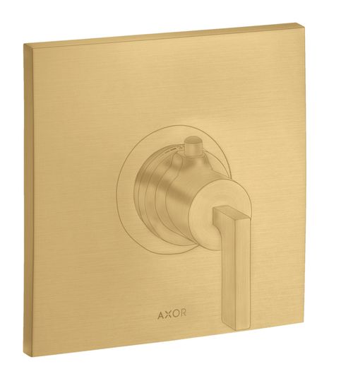 AXOR-HG-AXOR-Citterio-Thermostat-HighFlow-Unterputz-mit-Hebelgriff-Brushed-Gold-Optic-39711250 gallery number 1